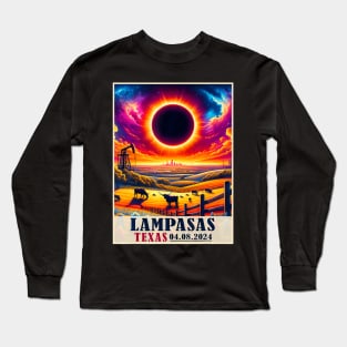 Lampasas Texas Total Solar Eclipse 2024 Totatily Long Sleeve T-Shirt